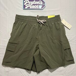 All-in-motion Men's Green and Khaki Shorts size M